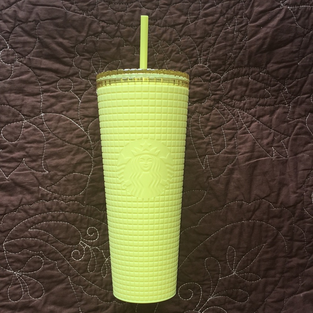 Starbucks Tumbler-New For 2023- Meadow Yellow- Soft Touch - 24oz Venti Cold Cup